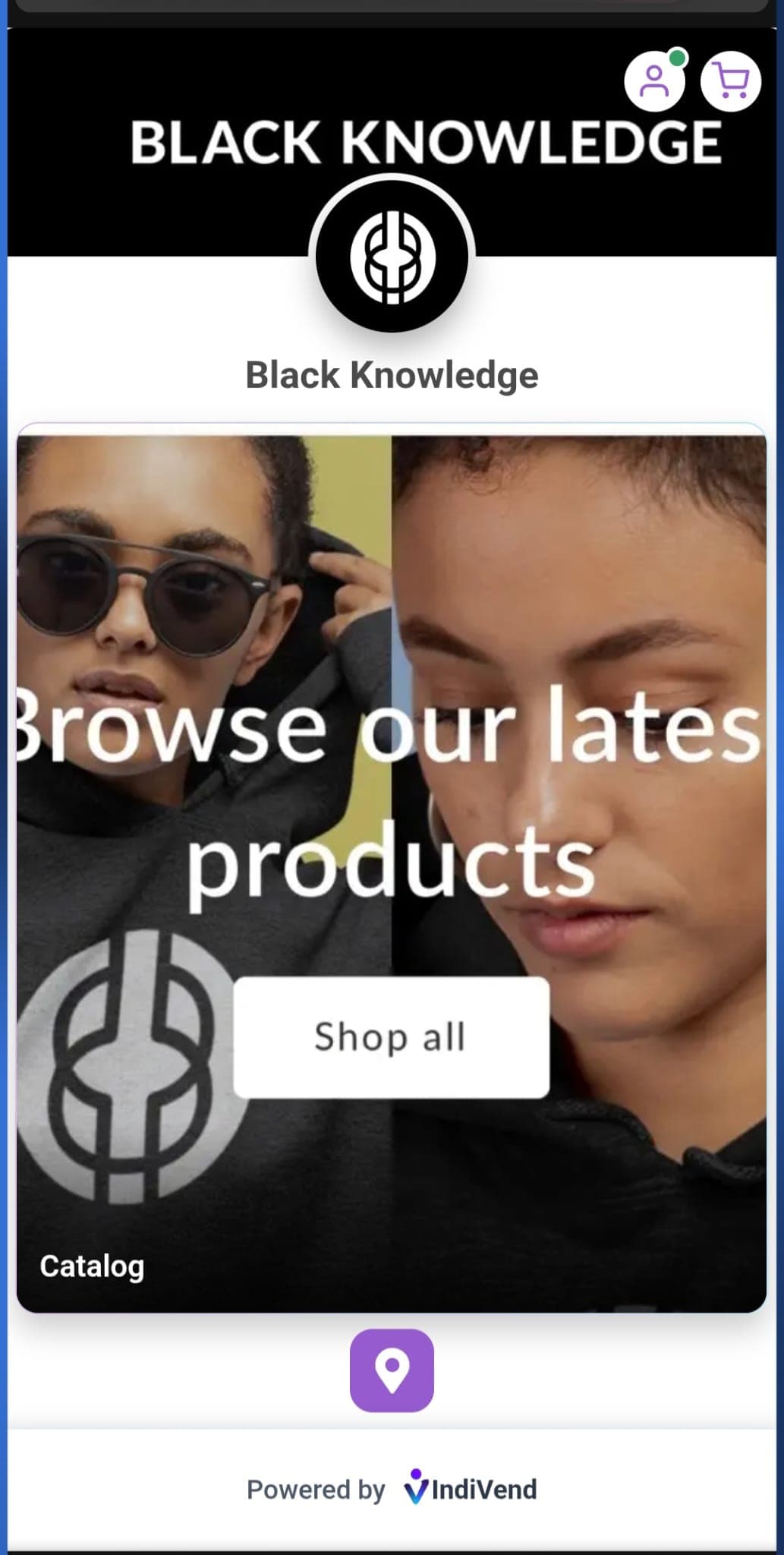 Black Knowledge - Real store created with IndiVend