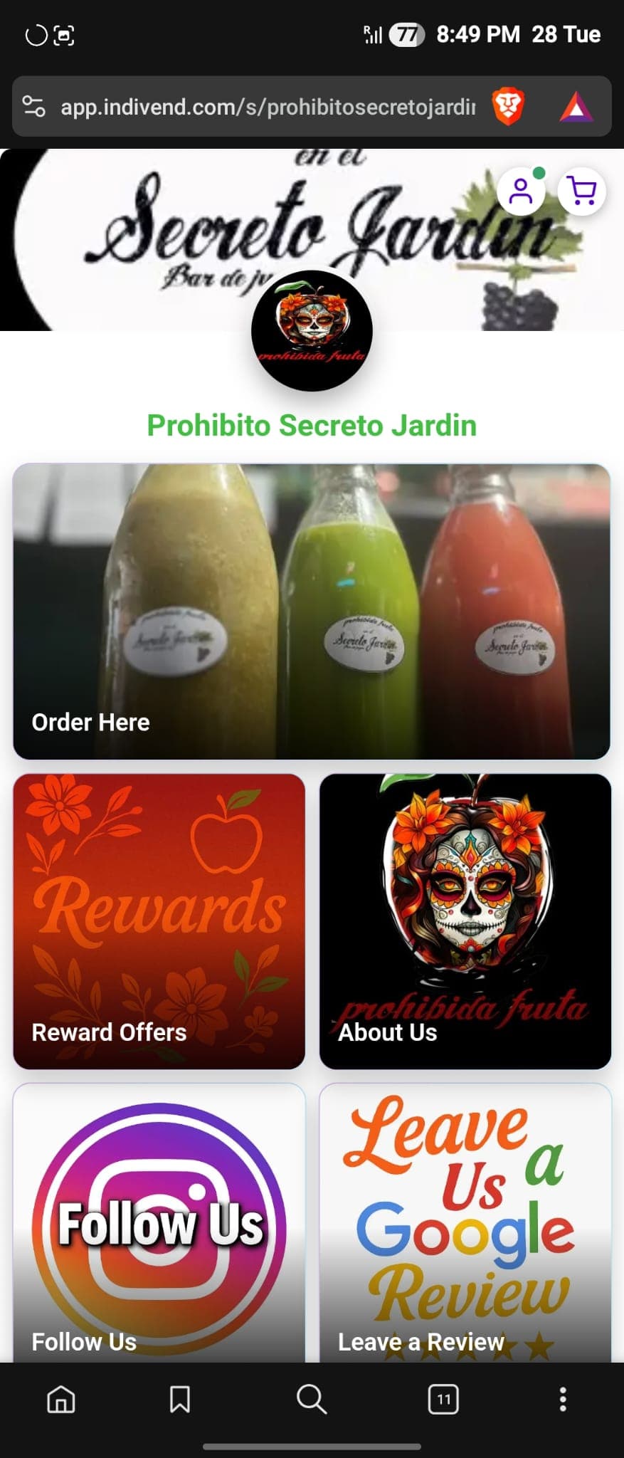 Secreto Jardin - Real store created with IndiVend