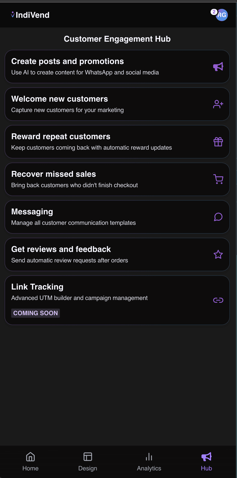Customer engagement hub