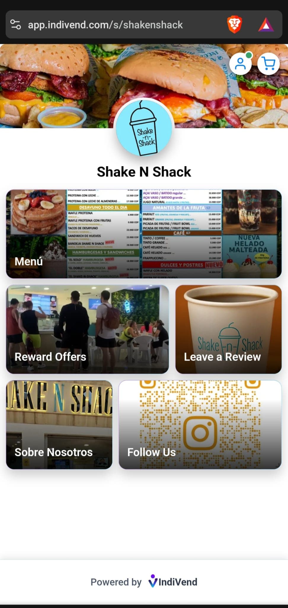Shake n Shack - Real store created with IndiVend