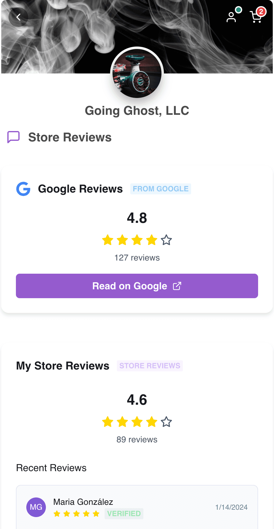 Store reviews